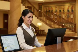        كتبة الاستقبال في الفنادق 